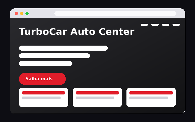 Exemplo de site para oficina mecânica
